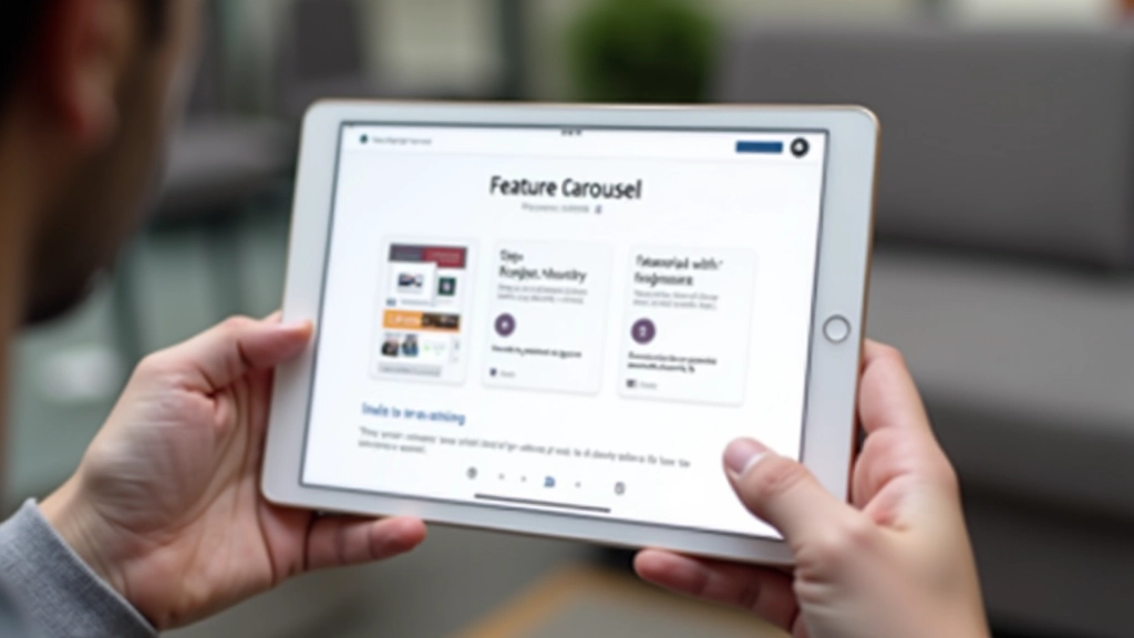 Feature-Highlight Carousel für Analytics-Plattform
