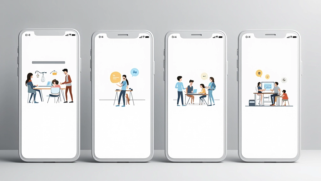 Vier verschiedene Carousel-Strukturen auf Bildschirmen: 2 Slides, 3 Slides, 4 Slides und 5+ Slides mit visueller Bewertung