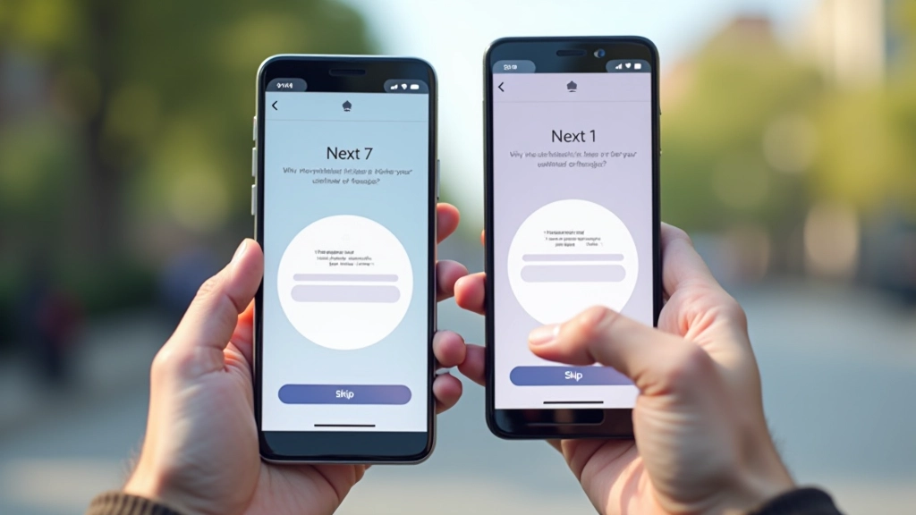 Vergleich: Schlechtes vs. gutes Onboarding-Design mit prominentem Skip-Button